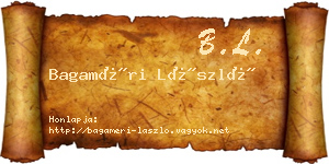 Bagaméri László névjegykártya