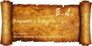 Bagaméri László névjegykártya